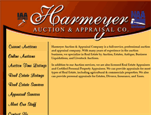 Tablet Screenshot of harmeyerauction.net